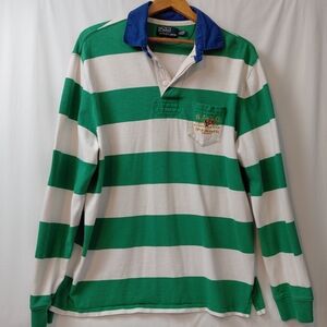 Polo Ralph Lauren Yacht Club Rugby Long Sleeve Shirt Men's Size X Large